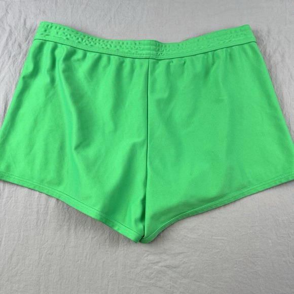NORTH FACE Sunriser Logo Shorts Womens Large Green Split Hem Running Performance - Picture 9 of 9
